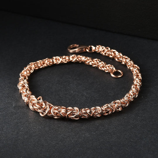 Handgefertigte Verlaufs Königskette Armband, 925 Silber rhodiniert ca. 19 cm ca. 9,51g