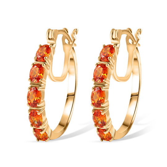 D'Joy AA Feueropal Ohrringe 925 Silber 750 Gelbgold Vermeil ca. 1.11 ct