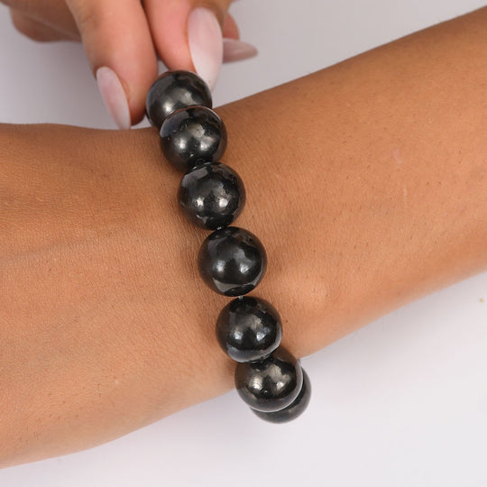 Shungit Armband, flexibel, ca. 270,00 ct.