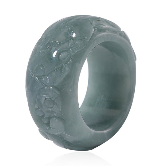EXTREM SELTEN - Natürlicher Olmek Jadeit Ring (Größe 16.00) ca. 55.00 ct