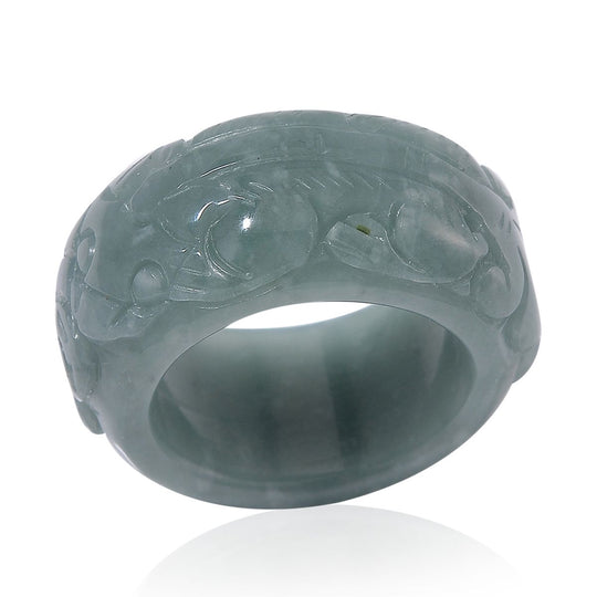 EXTREM SELTEN - Natürlicher Olmek Jadeit Ring (Größe 16.00) ca. 55.00 ct