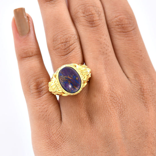 Lila Türkis Ring Nickelfreies Messing (Größe 20.00) ca. 4,78 ct