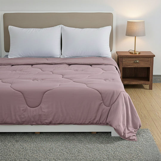 SERENITY NIGHT - Winter-Seiden-Stepdecke aus Bambusfaser 100% Maulbeeren-Seidenfüllung, 1000 gr Seide, Champagner