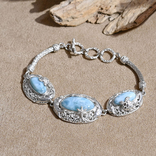 Royal Bali - Premium Regenbogen Mondstein Armband ca. 19 cm 925 Silber ca. 20.45 ct