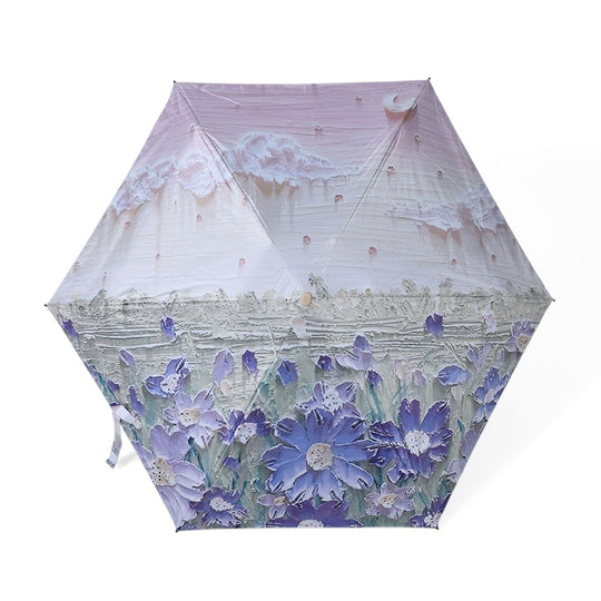 Sturmfester Poket-Regenschirm, leichtgewicht 261gr, mit UV-Schutz 91cm, Glasfaser rahmen, van Gogh