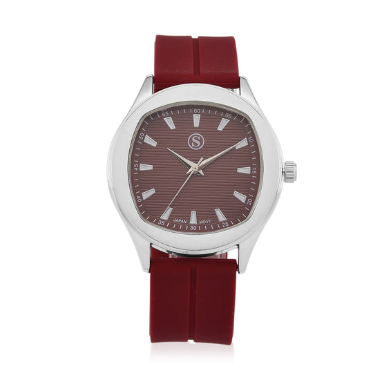 STRADA - Armbanduhr Legierung, goldfarben, Zifferblatt Braun-Hydraulic, 3 ATM wasserdicht