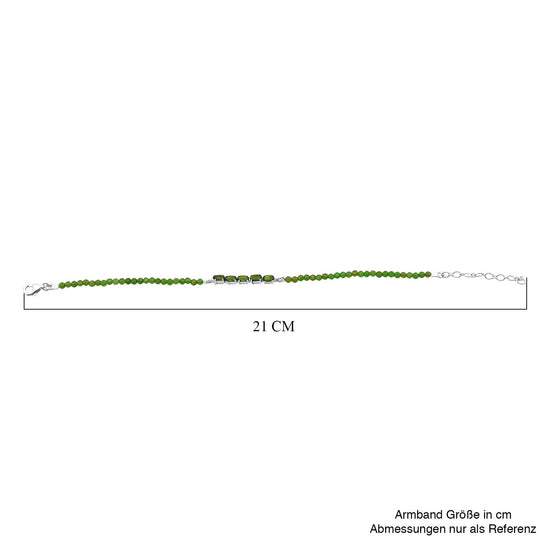 D'joy Blauer Zirkon Armband 18 cm mit 2.5 cm extender, 925 Silber rhodiniert ca. 6.00 ct