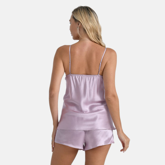 LA MAREY Signature - Seidentop aus 100% Maulbeerseide, Größe 36-38 (S), Himmelblau