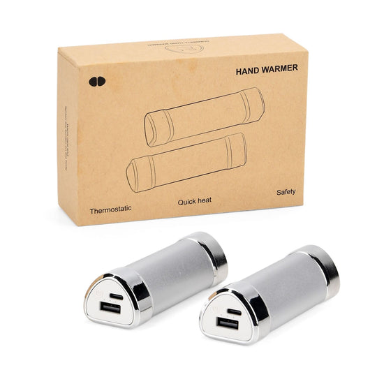 2 in 1 Magnetischer Handwärmer und Powerbank, 2 x 4000 mAh, 3 Heizstufen, 11 x 6 cm, 255 g, ABS Aluminiumlegierung, Schwarz