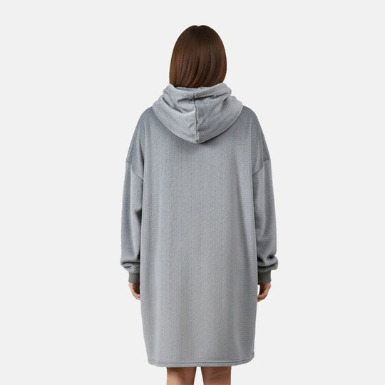 TAMSY Hoodie-Decke aus superweichem Flanell, 230 GSM, Einheitsgröße mit großer, praktischer Kängurutasche - Dunkelgrau