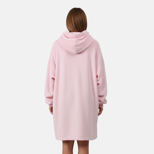TAMSY Hoodie-Decke aus superweichem Flanell, 230 GSM, Einheitsgröße mit großer, praktischer Kängurutasche - Dunkelgrau