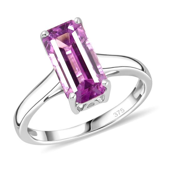 AAAA Kunzit Ring 375 Gold (Größe 21.00) ca. 4,06 ct