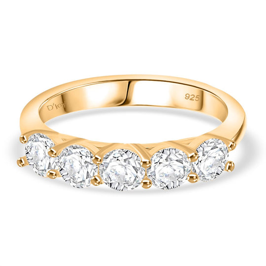 RADIANTA GRA zertifiziert Moissanit (D-VVS) Ring 925 Silber rhodiniert (Größe 19.00) ca. 1.15 ct
