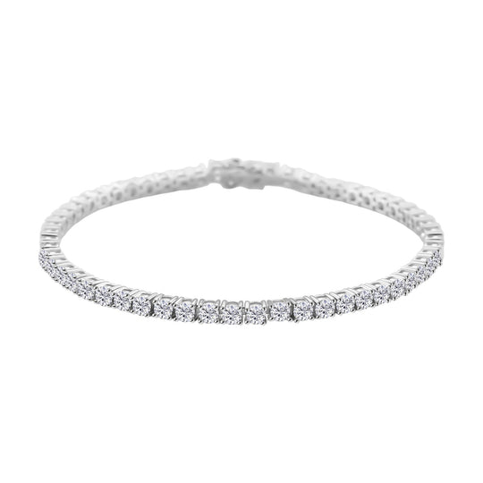 RADIANTA GRA zertifiziert Moissanit (D-VVS) Armband ca. 19 cm 925 Silber rhodiniert ca. 6.22 ct