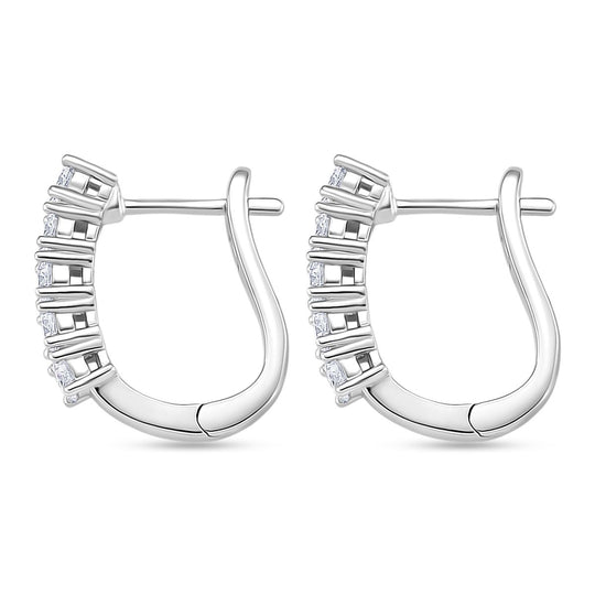 RADIANTA GRA zertifiziert Moissanit (D-VVS) Ohrringe 925 Silber rhodiniert ca. 1.11 ct
