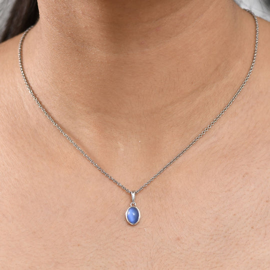 D'Joy Aurora Mondstein Anhänger 925 Silber rhodiniert ca. 1.39 ct