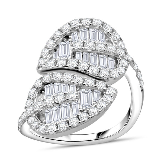 Lustro Stella Weißer Zirkonia Ring 925 Silber rhodiniert (Größe 17.00)