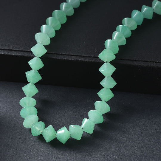Grüner Aventurin Halskette ca. 50 cm mit 2.5 cm extender, Nickelfreies Messing platiniert ca. 250.00 ct