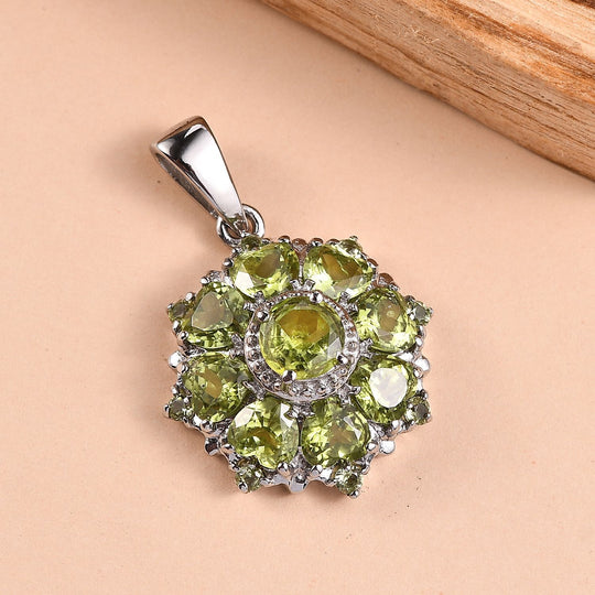 Peridot Anhänger Edelstahl ca. 5.33 ct