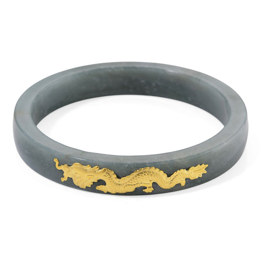 EXTREM SELTEN - Natürlicher Olmek Jadeit Armreif ca. 21 cm 999 Gelb Gold ca. 200.00 ct