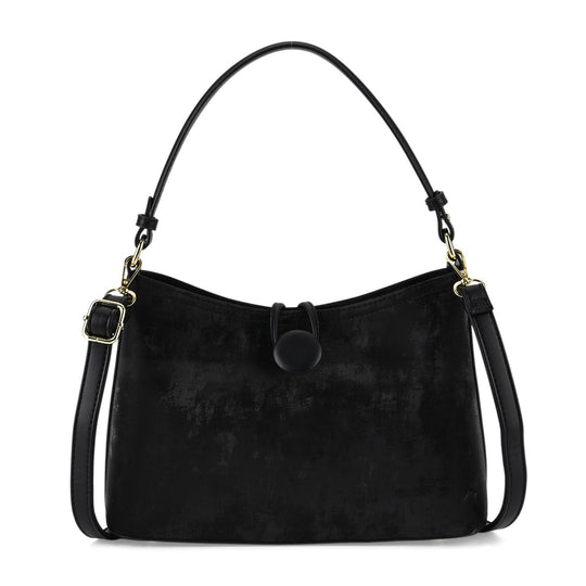 Crossbody Taschen Set 2 teilig mit Reißverschlussfach und Innenfach 30 x 12 x 20 cm Dunkelbraun