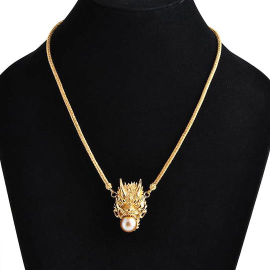 Royal Bali - DJoy AAA Goldene Südsee Perle (11-12 mm) Halskette ca. 45 cm, 925 Silber, Gold Vermeil 10.38 ct