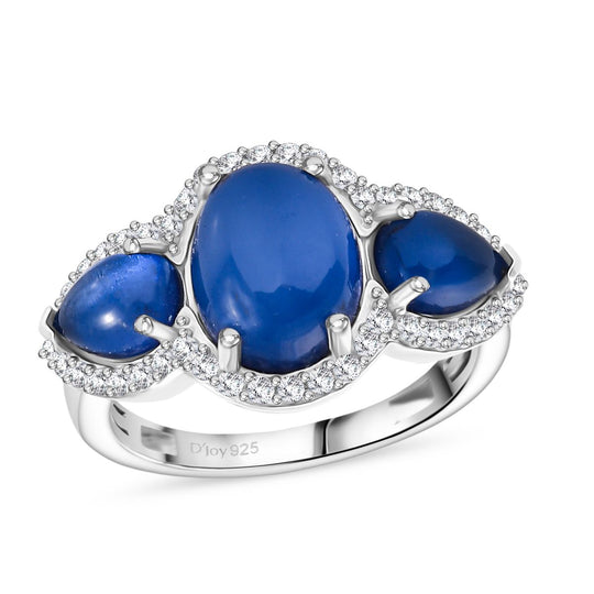 D'Joy Aurora Mondstein Ring 925 Silber rhodiniert (Größe 20.00) ca. 5,10 ct