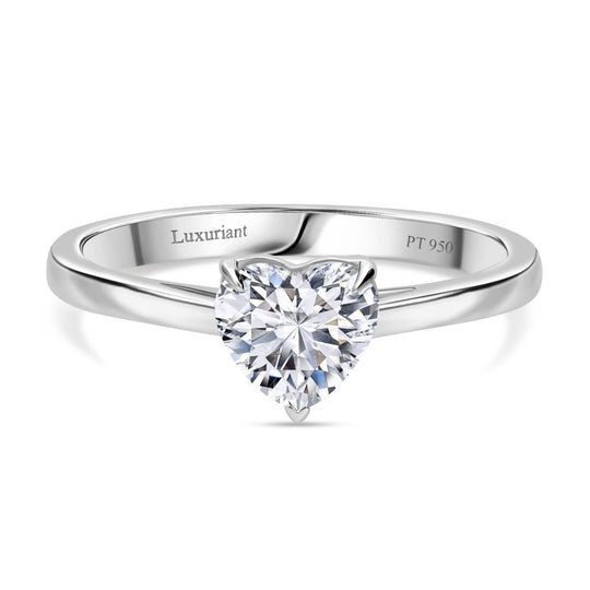 LUXURIANT DIAMOND - Lab Grown Diamant VS-EF SGL zertifiziert Ring, 950 Platin (Größe 20.00) ca. 1.00 ct