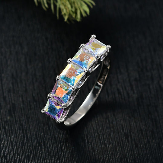 D'Joy Merkur mystischer Topas Ring 925 Silber rhodiniert (Größe 19.00) ca. 2,25 ct