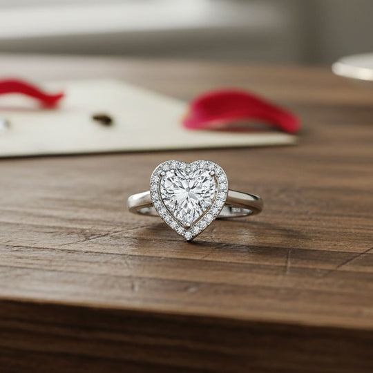 RADIANTA GRA zertifiziert Moissanit (D-VVS) Ring 925 Silber rhodiniert (Größe 17.00) ca. 2.14 ct