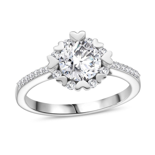 RADIANTA GRA zertifiziert Moissanit (D-VVS) Ring 925 Silber rhodiniert (Größe 21.00) ca. 2.17 ct