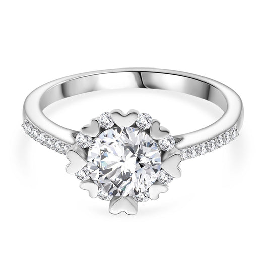 RADIANTA GRA zertifiziert Moissanit (D-VVS) Ring 925 Silber rhodiniert (Größe 21.00) ca. 2.17 ct