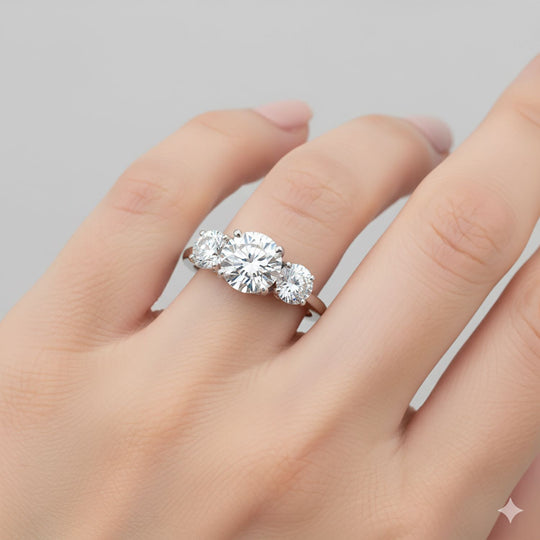 Lustro Stella Weißer Zirkonia Ring 925 Silber rhodiniert (Größe 17.00)