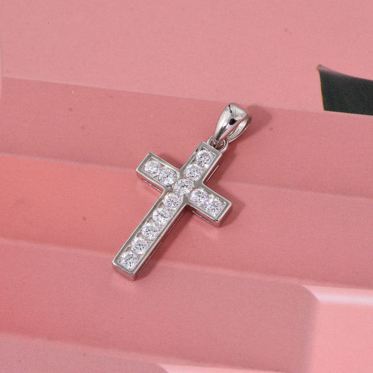 Lustro Stella Weißer Zirkonia Anhänger 925 Silber rhodiniert