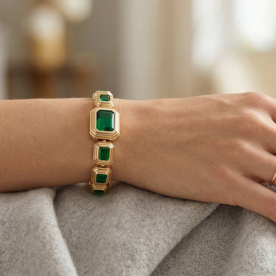 Lila Zirkonia Armband ca. 19 cm Nickelfreies Messing 6.00 ct