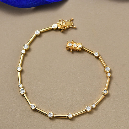 EVER TRUE Weißer Diamant Armband ca. 19 cm Nickelfreies Messing
