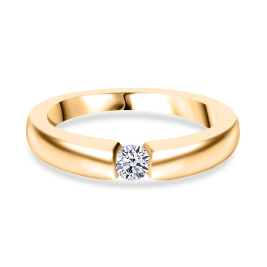 LUXURIANT DIAMOND - Lab Grown Diamant VS-EF Ring 925 Silber rhodiniert (Größe 18.00) ca. 0.15 ct