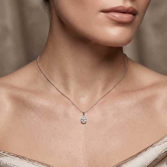 LUXURIANT IGI zertifizierter VS-EF Labor Diamant Anhänger, 925 Silber rhodiniert - 10 ct.