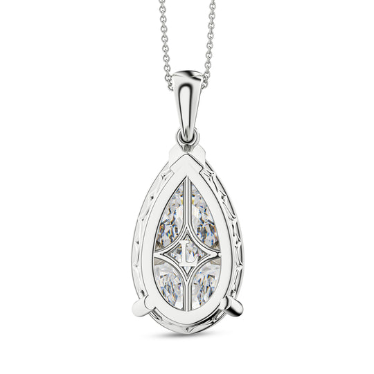 LUXURIANT DIAMOND - Lab Grown Diamant IGI zertifiziert VS/EF, Anhänger 925 Silber rhodiniert ca. 10.00 ct