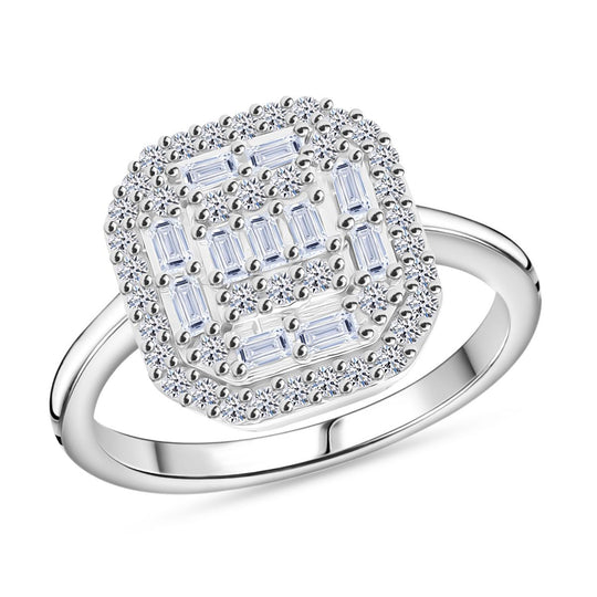 LUXURIANT DIAMOND - Lab Grown Diamant SI-GH Ring 925 Silber rhodiniert (Größe 20.00) ca. 0.50 ct