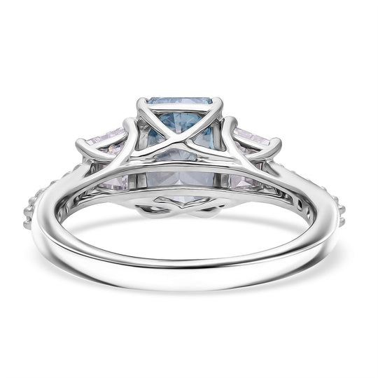LUXURIANT DIAMOND - Lab Grown Blauer Diamant VS-EF, Lab Grown Diamant VS-EF IGI zertifiziert Ring 950 Platin (Größe 19.00) ca. 3.26 ct
