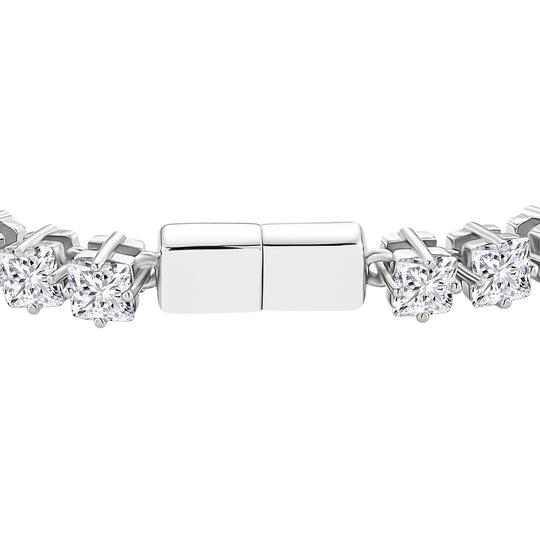 D'Joy Moissanit Armband ca. 20 cm 925 Silber 750 Gelbgold Vermeil ca. 10,57 ct.