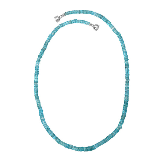 D'Joy Blauer Apatit Halskette ca. 45 cm 925 Silber rhodiniert ca. 98,00 ct.
