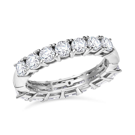 D'Joy Moissanit Ring 925 Silber rhodiniert (Größe 19.00) ca. 3,52 ct