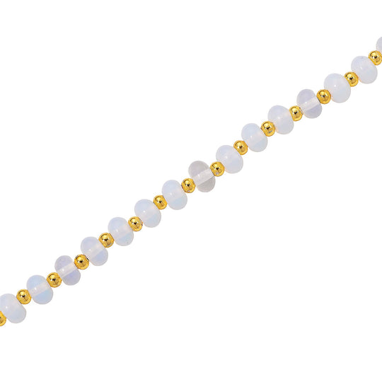 Opalite Halskette Flexibles Reine Legierung gelb vergoldet ca. 60.00 ct