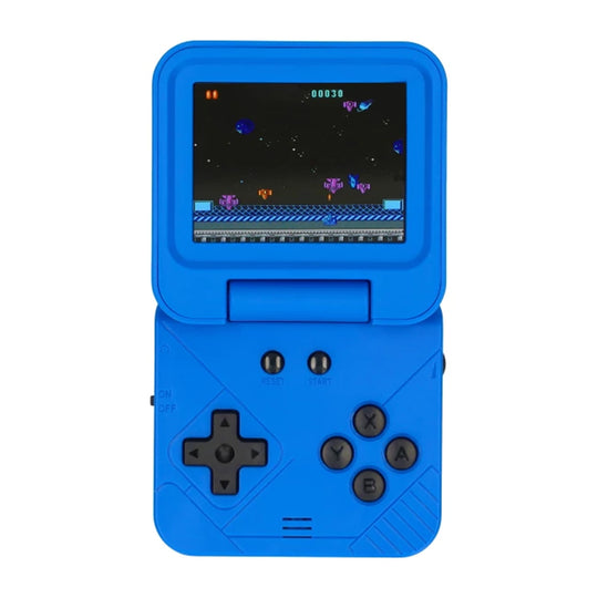 Retro-Handheld-Spielkonsole, Faltbar mit 240 der 80-ger | 2,8-Zoll-Farbdisplay, blau