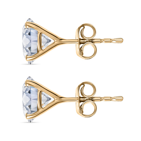 Moissanit Ohrringe 585 Gelb Gold ca. 3,74 ct.