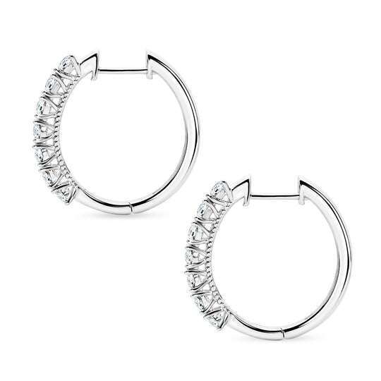 D'Joy Lab Grown Diamant Ohrringe 925 Silber Rhodiniert (10-15 Werktage Lieferzeit) ca. 1.00 ct