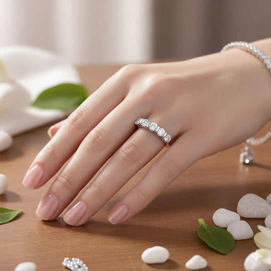LUSTRO STELLA - Weißer Zirkonia Ring 925 Silber rhodiniert (Größe 19.00)