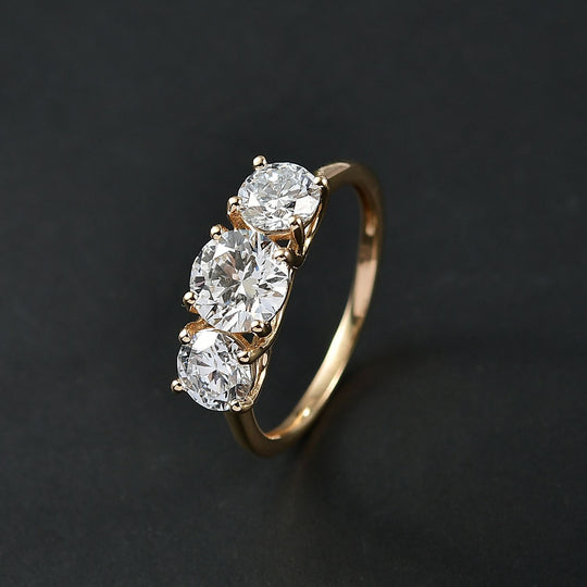 LUXURIANT DIAMOND - Lab Grown Diamant VS-EF SGL zertifiziert Ring 585 Gold (Größe 20.00) ca. 2.09 ct